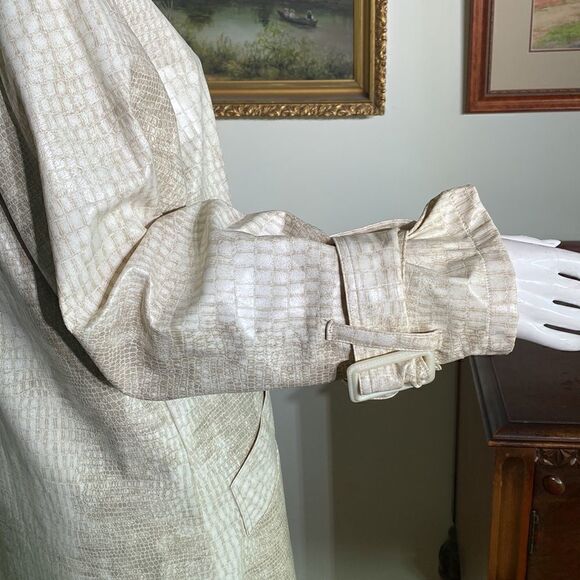 Vintage Linda Lundstrom 1980’s Snakeskin Maxi Trench Coat - Picture 8 of 13